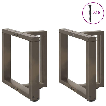 Nohy Konferenčního Stolku Ve Tvaru T, 2 Ks, Černé, 50 X 25 X (42-43) Cm, Ocel