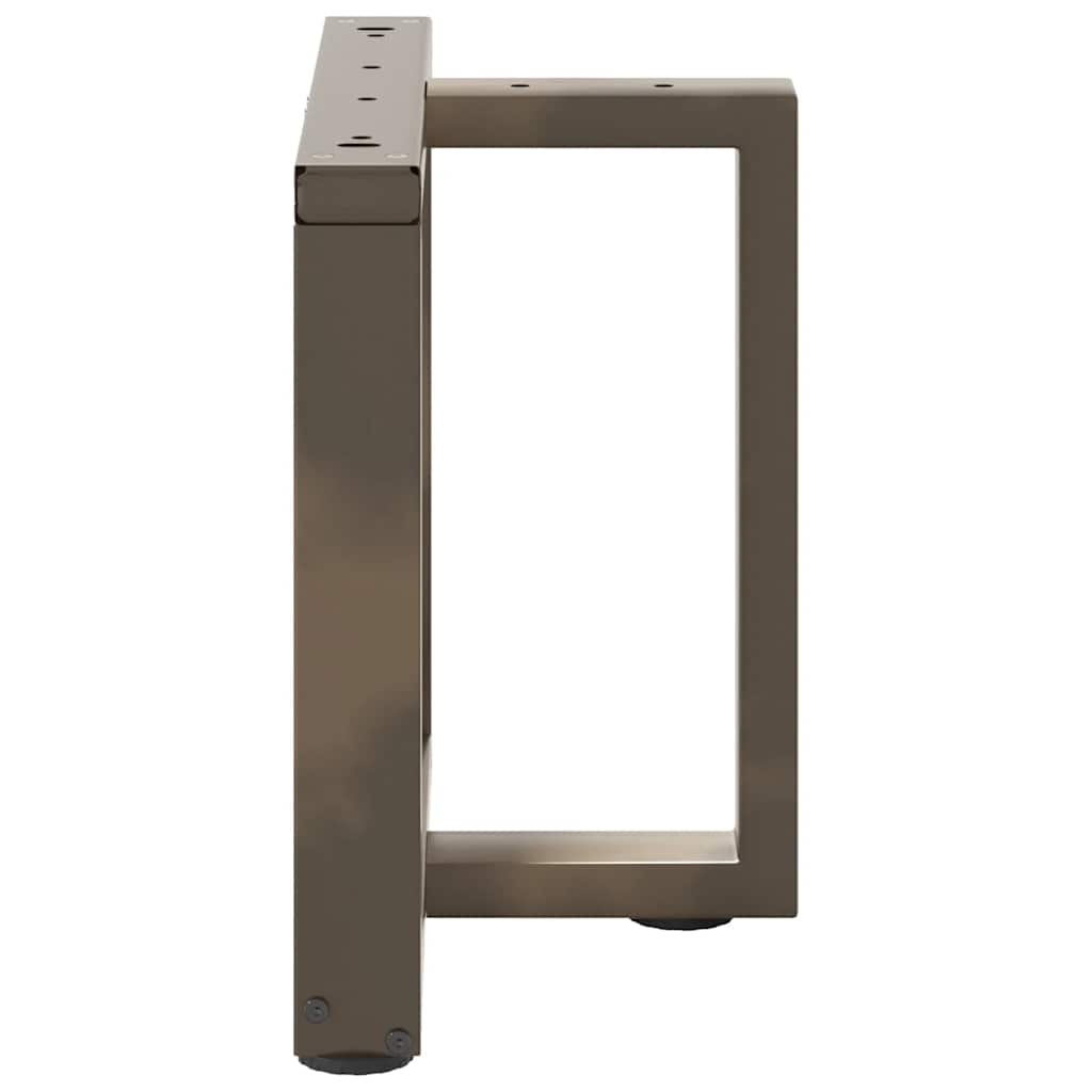 Nohy Konferenčního Stolku Ve Tvaru T, 2 Ks, Černé, 50 X 25 X (42-43) Cm, Ocel