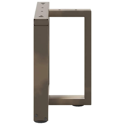 Nohy Konferenčního Stolku Ve Tvaru T, 2 Ks, Černé, 50 X 25 X (42-43) Cm, Ocel