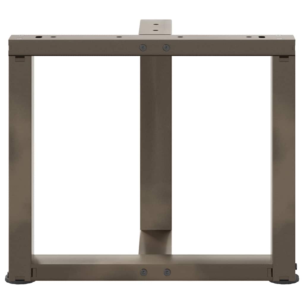 Nohy Konferenčního Stolku Ve Tvaru T, 2 Ks, Černé, 50 X 25 X (42-43) Cm, Ocel