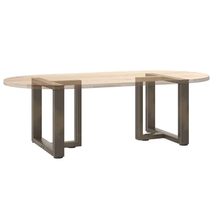 Nohy Konferenčního Stolku Ve Tvaru T, 2 Ks, Černé, 50 X 25 X (42-43) Cm, Ocel