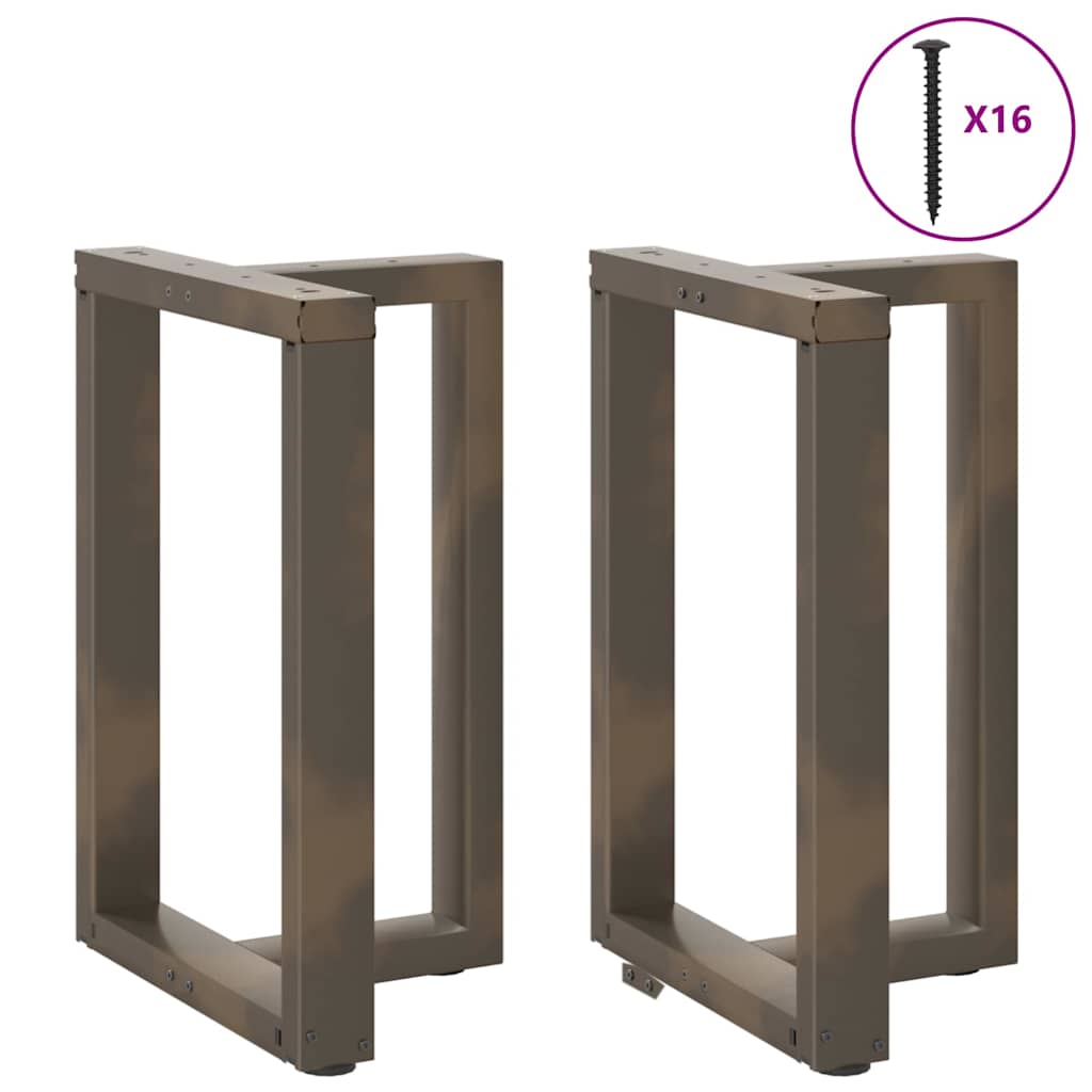 Nohy K Jídelnímu Stolu Ve Tvaru T, 2 Ks, Černé, 60 X 35 X (72-73) Cm, Ocel