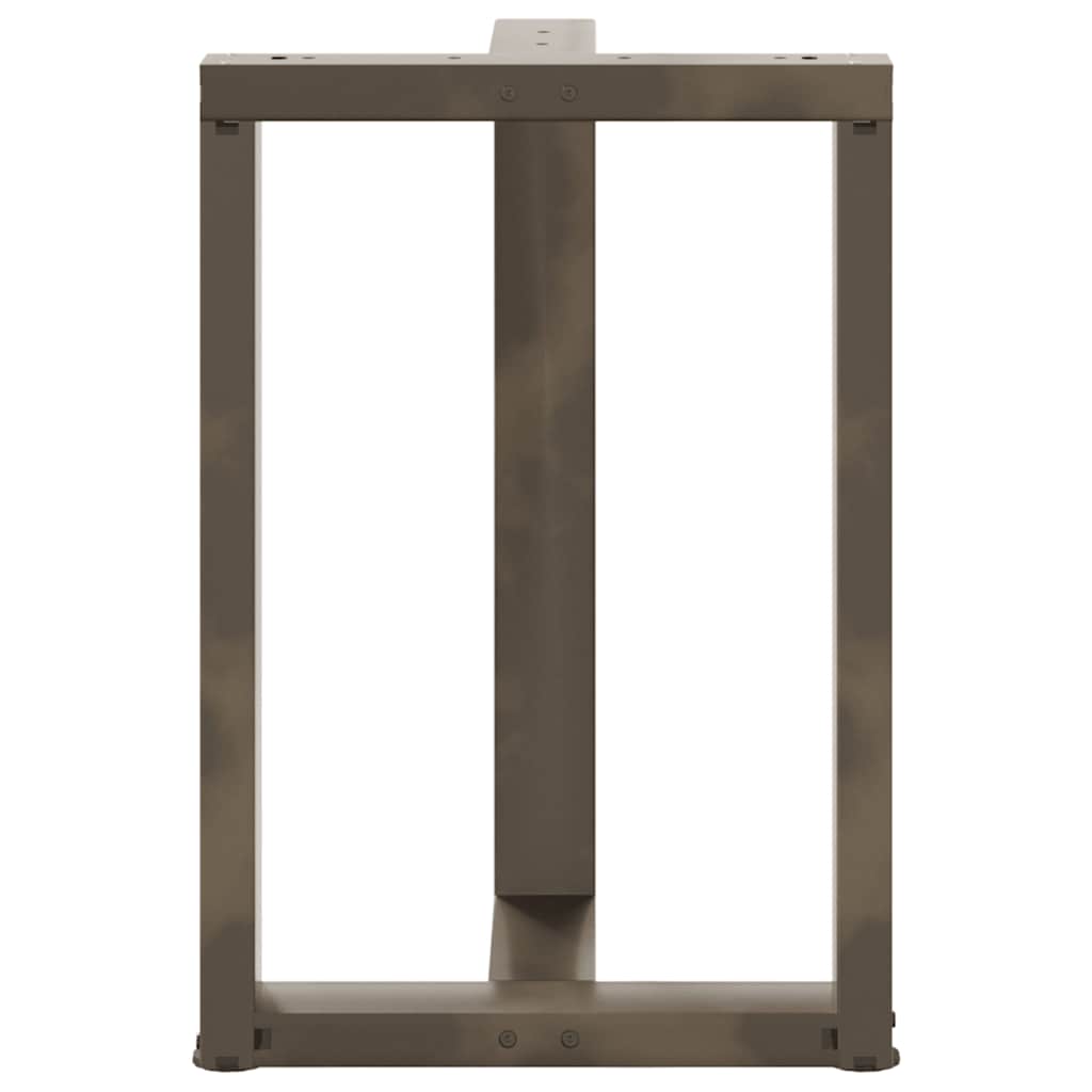 Nohy K Jídelnímu Stolu Ve Tvaru T, 2 Ks, Černé, 60 X 35 X (72-73) Cm, Ocel
