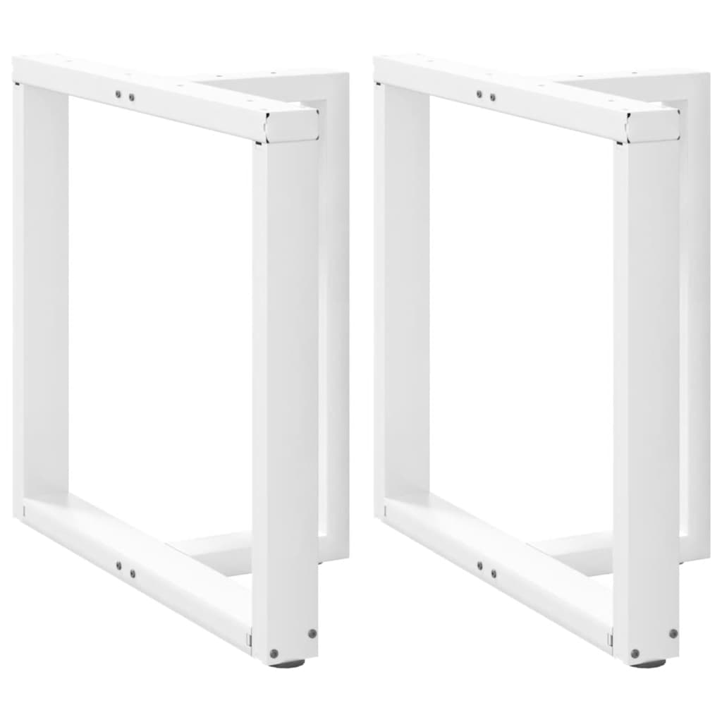 Nohy K Jídelnímu Stolu Ve Tvaru T, 2 Ks, Bílé, 70 X 35 X (72-73) Cm, Ocel