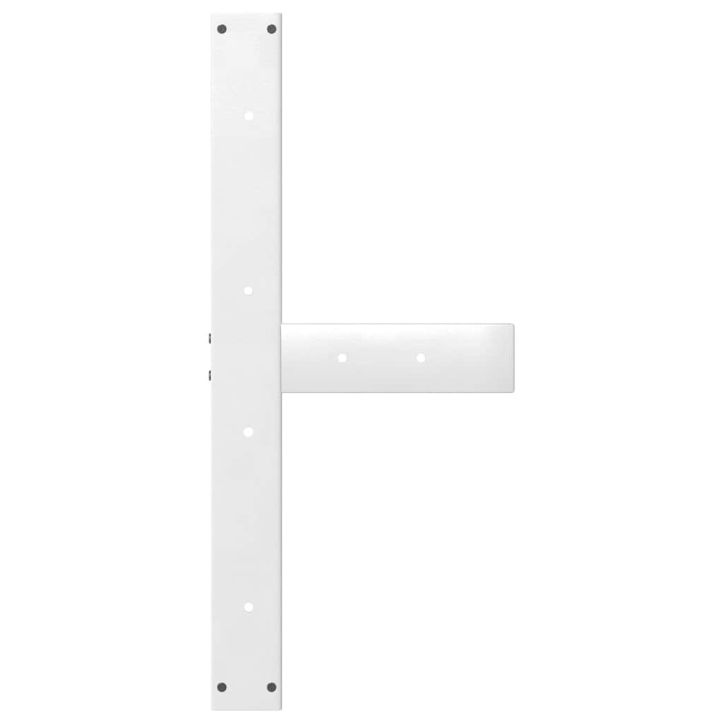 Nohy K Jídelnímu Stolu Ve Tvaru T, 2 Ks, Bílé, 70 X 35 X (72-73) Cm, Ocel