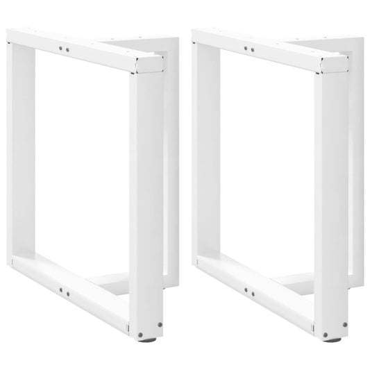 Nohy K Jídelnímu Stolu Ve Tvaru T, 2 Ks, Bílé, 80 X 35 X (72-73) Cm, Ocel