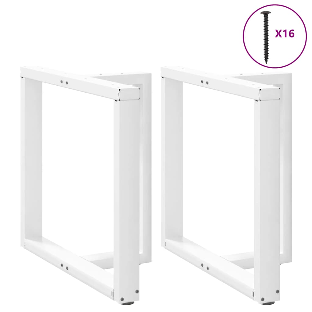 Nohy K Jídelnímu Stolu Ve Tvaru T, 2 Ks, Bílé, 80 X 35 X (72-73) Cm, Ocel