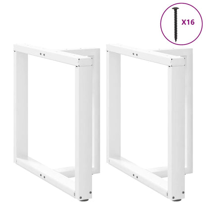 Nohy K Jídelnímu Stolu Ve Tvaru T, 2 Ks, Bílé, 80 X 35 X (72-73) Cm, Ocel