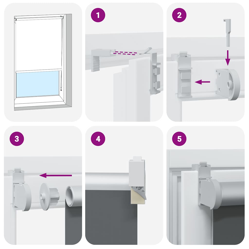 Roleta Zatemňovací 135X Šířka Látky 131,6 Cm Polyester Černá