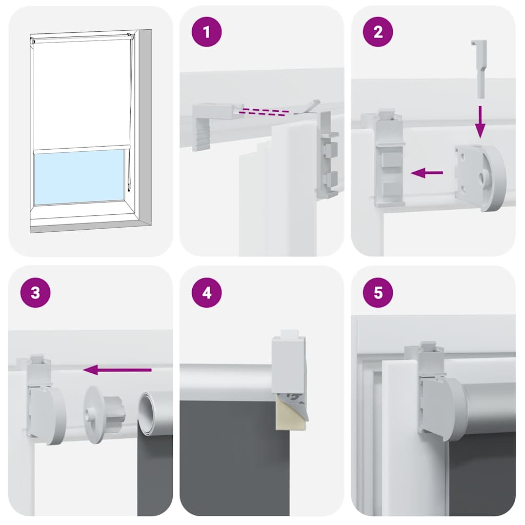 Roleta Zatemňovací Šířka Látky 161,6 Cm Polyester Černá