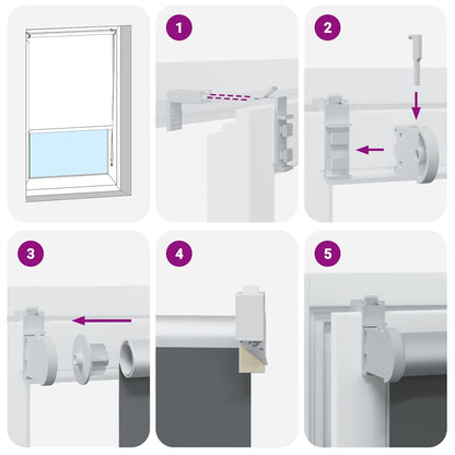 Roleta Zatemňovací Šířka Látky 156,6 Cm Polyester Černá