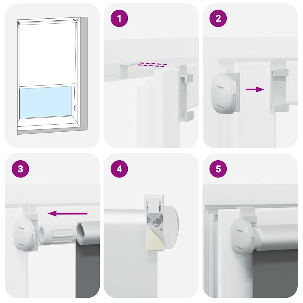 Roleta Zatemňovací Šířka Látky 55,7 Cm Polyester Černá