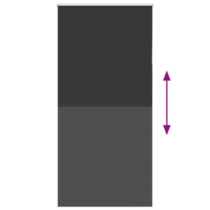 Roleta Zatemňovací Šířka Látky 85,7 Cm Polyester Černá