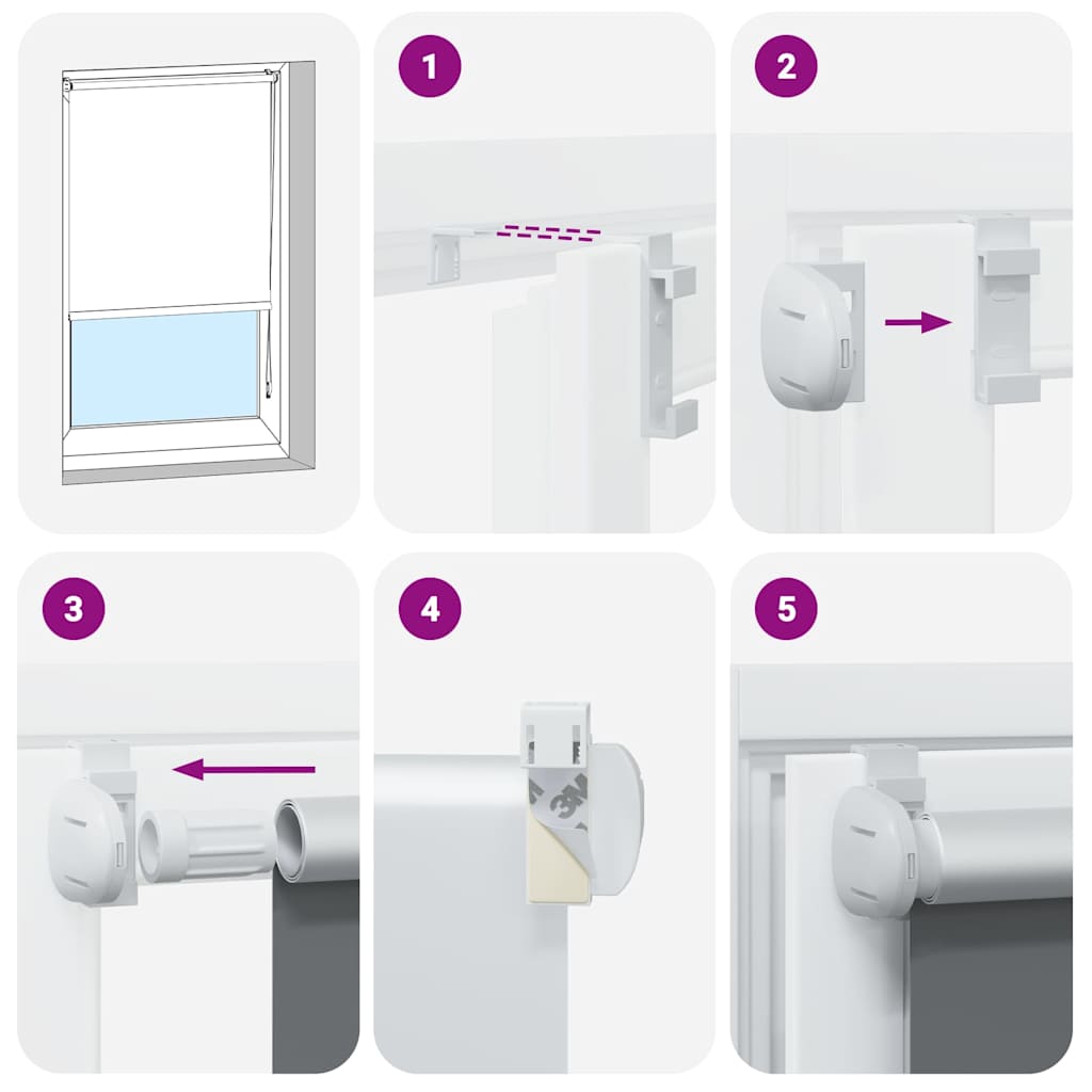 Roleta Zatemňovací Šířka Látky 85,7 Cm Polyester Černá