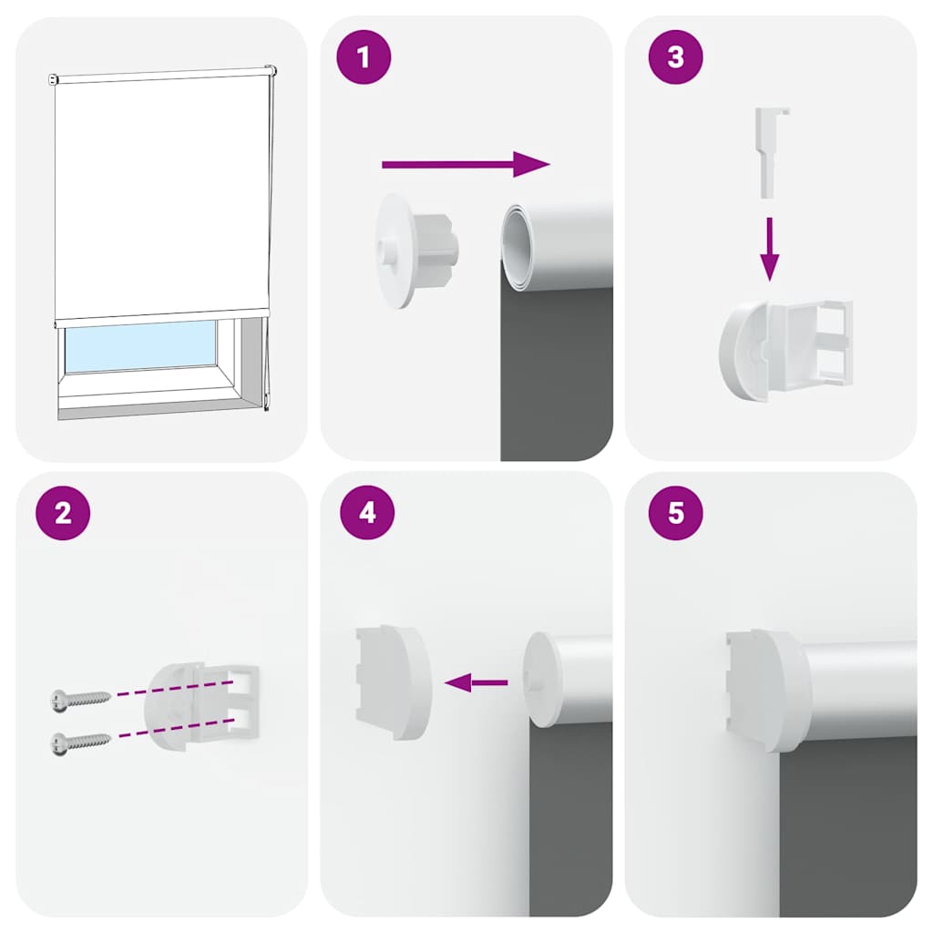 Roleta Zatemňovací Šířka Látky 156,6 Cm Polyester Šedá