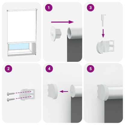 Roleta Zatemňovací Šířka Látky 146,6 Cm Polyester Šedá