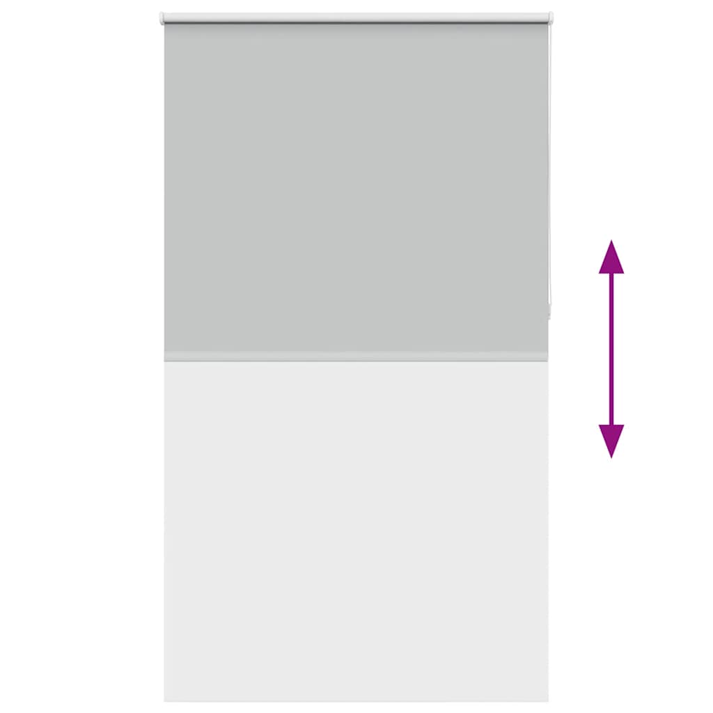 Roleta Zatemňovací 130X Šířka Látky 126,6 Cm Polyester Světle Šedá