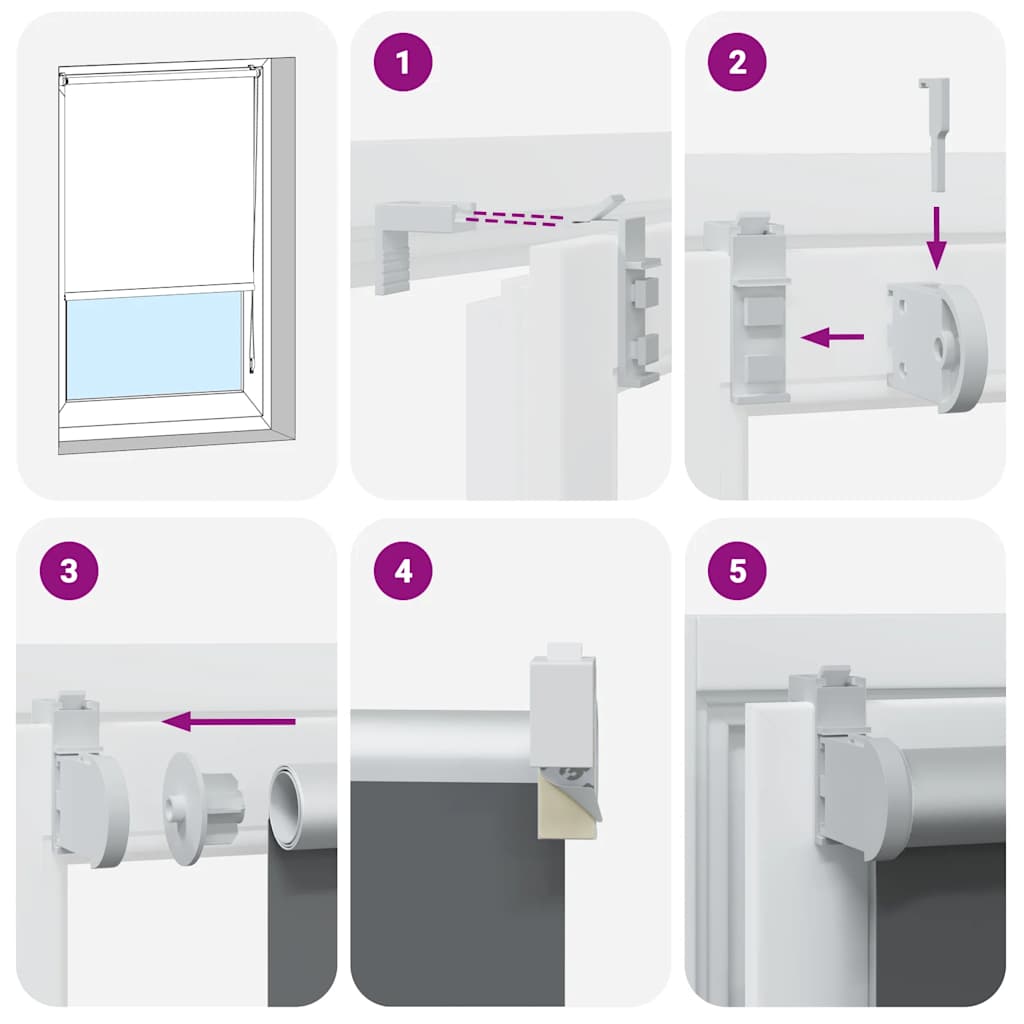 Roleta Zatemňovací 165X230Cm Šířka Látky 161,6Cm Polyester Bílá