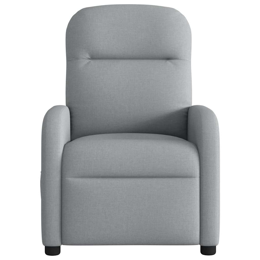 Polohovací Křeslo Světle Šedé Textil Světle Šedá