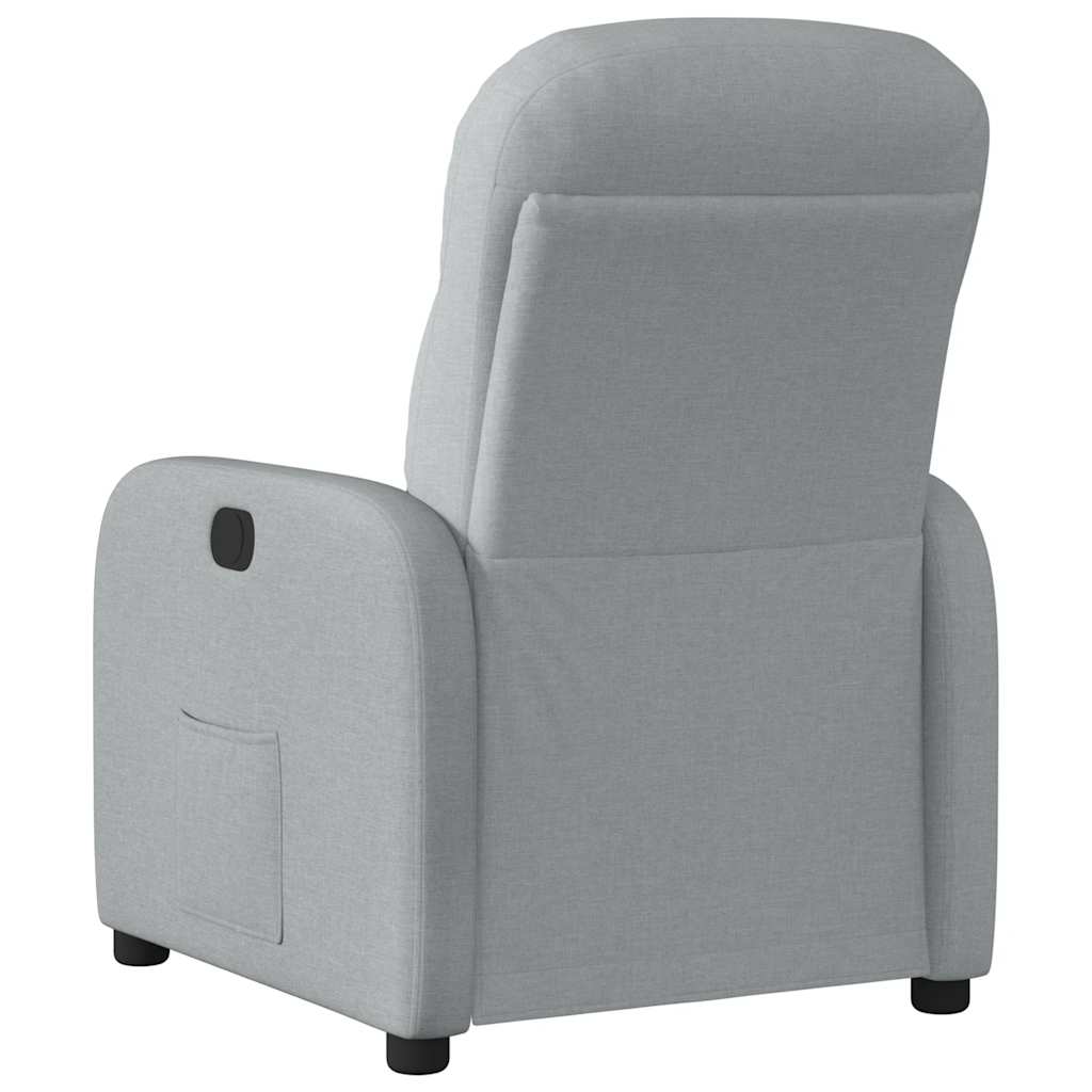Polohovací Křeslo Světle Šedé Textil Světle Šedá