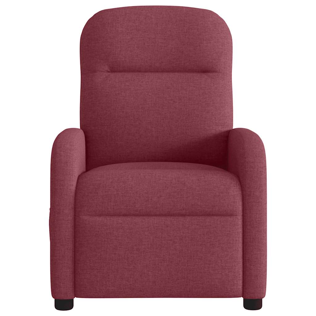 Polohovací Křeslo Vínové Textil Vínová Červená