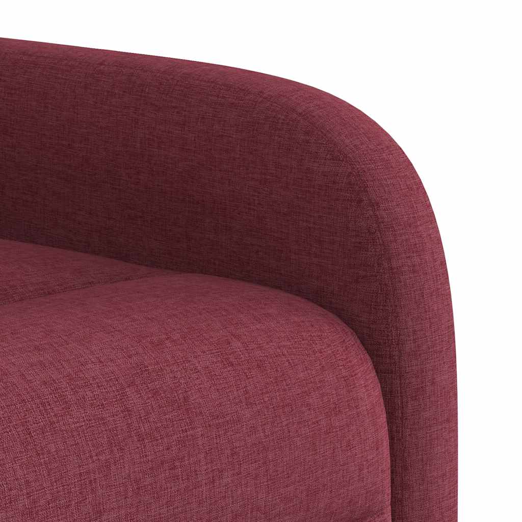 Polohovací Křeslo Vínové Textil Vínová Červená