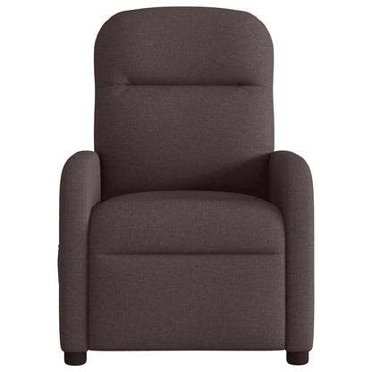 Polohovací Křeslo Tmavě Hnědé Textil Tmavě Hnědá