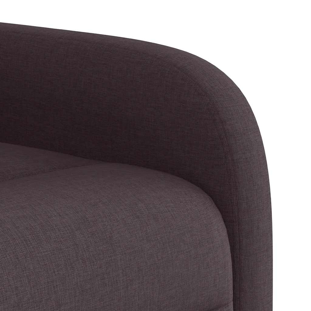 Polohovací Křeslo Tmavě Hnědé Textil Tmavě Hnědá