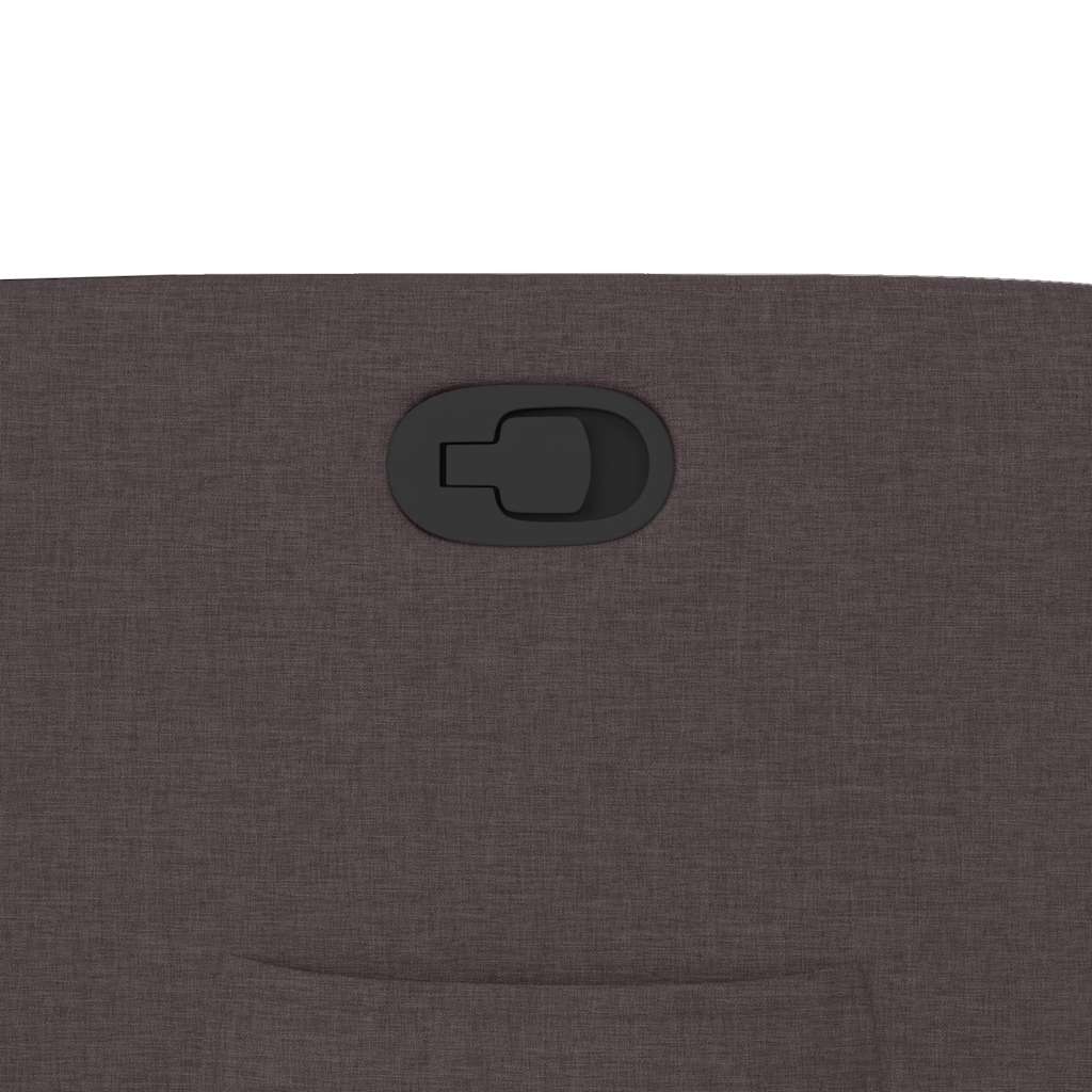 Polohovací Křeslo Tmavě Hnědé Textil Tmavě Hnědá