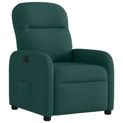Polohovací Křeslo Tmavě Zelené Textil Tmavě Zelená