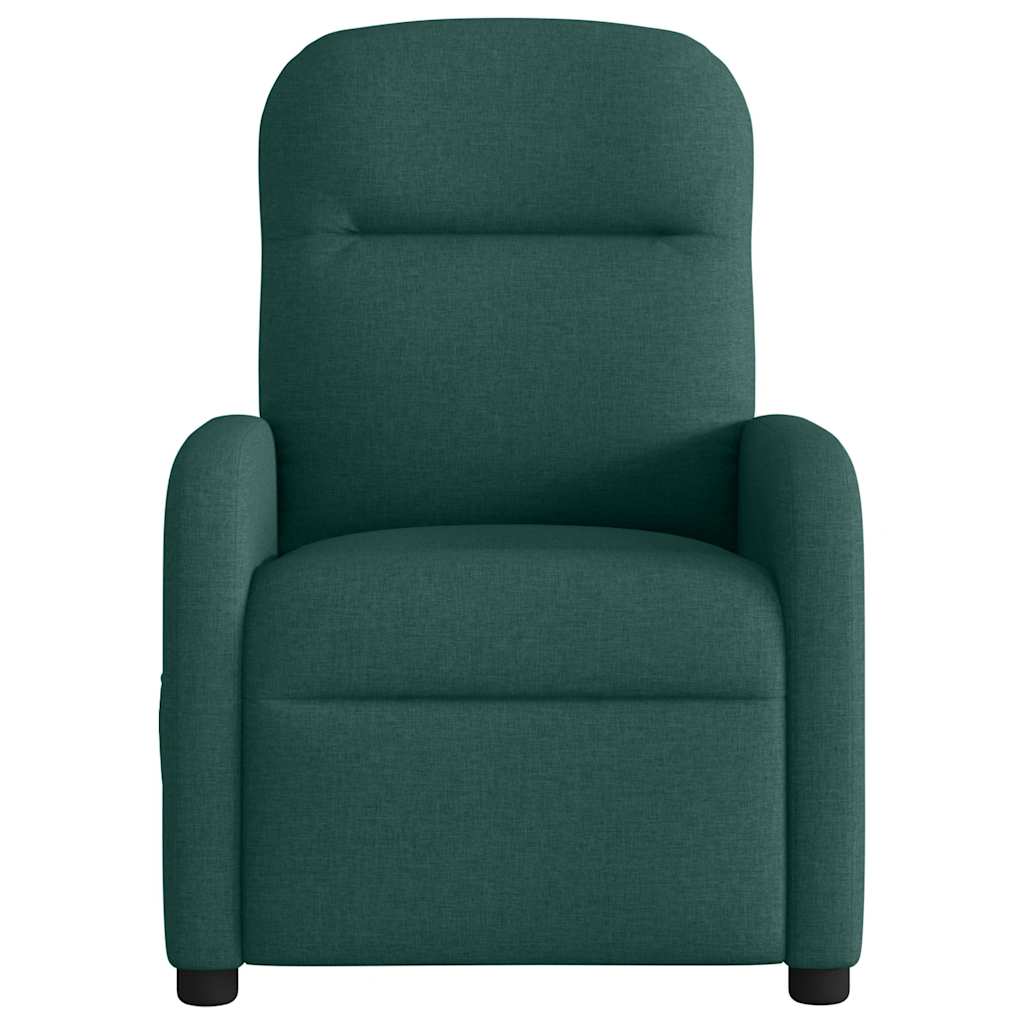 Polohovací Křeslo Tmavě Zelené Textil Tmavě Zelená
