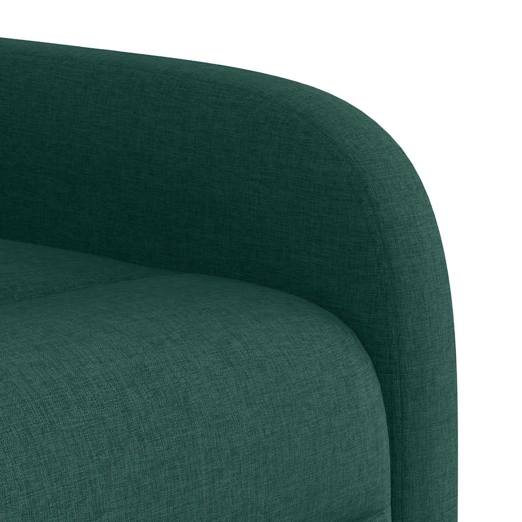 Polohovací Křeslo Tmavě Zelené Textil Tmavě Zelená