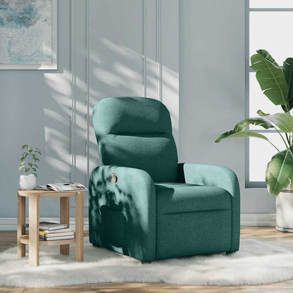 Polohovací Křeslo Tmavě Zelené Textil Tmavě Zelená