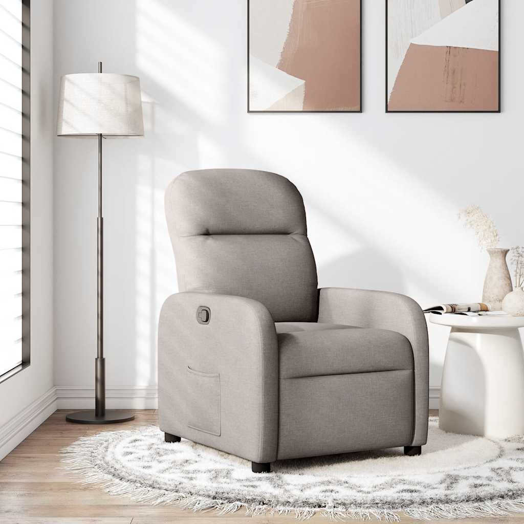 Polohovací Křeslo Textil Taupe