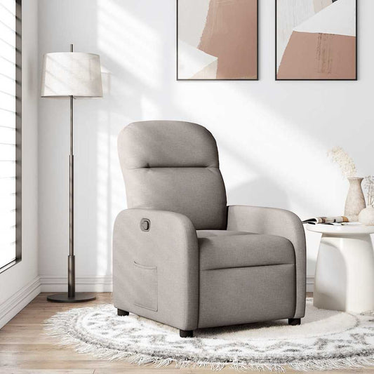 Polohovací Křeslo Textil Taupe