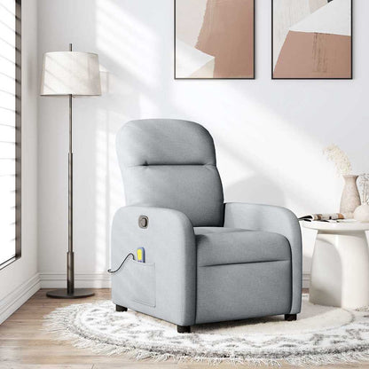 Polohovací Křeslo Světle Šedé Textil Světle Šedá