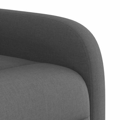 Masážní Polohovací Křeslo Tmavě Šedé Textil Tmavě Šedá