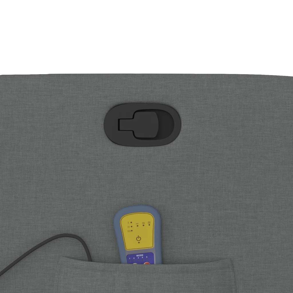 Masážní Polohovací Křeslo Tmavě Šedé Textil Tmavě Šedá