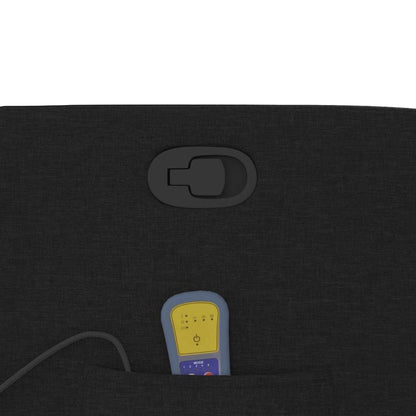 Masážní Polohovací Křeslo Černé Textil Černá