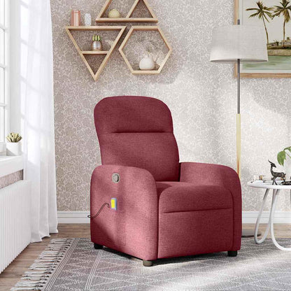 Polohovací Křeslo Vínové Textil Vínová Červená