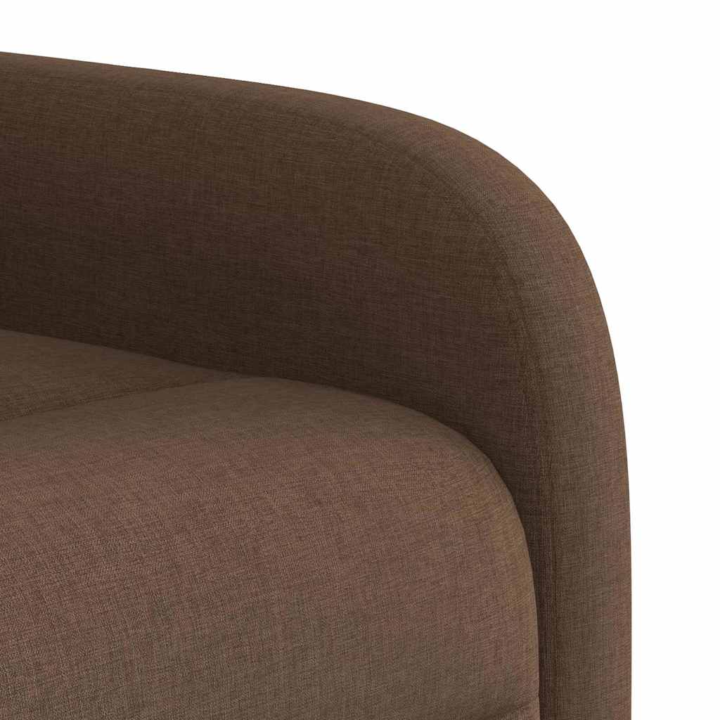 Masážní Polohovací Křeslo Hnědé Textil Hnědá