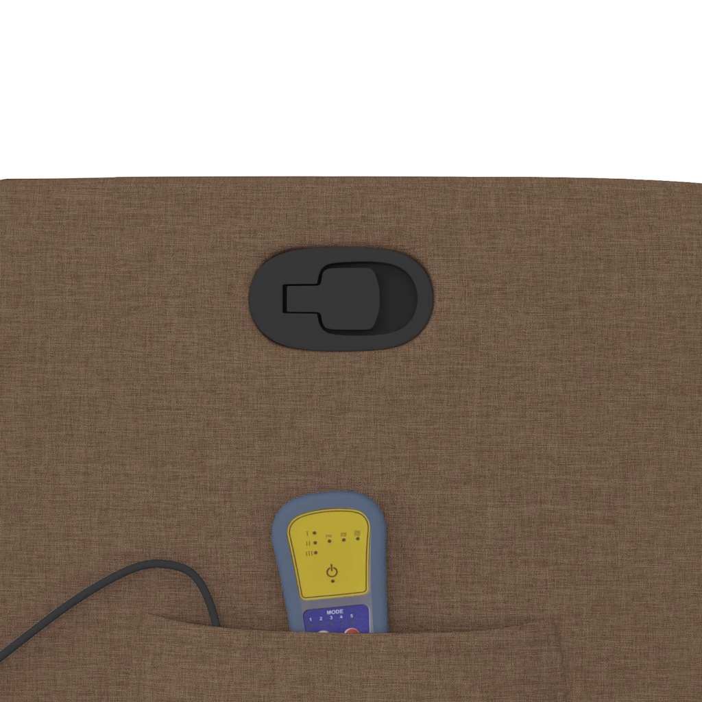 Masážní Polohovací Křeslo Hnědé Textil Hnědá