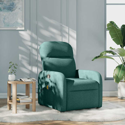 Polohovací Křeslo Tmavě Zelené Textil Tmavě Zelená