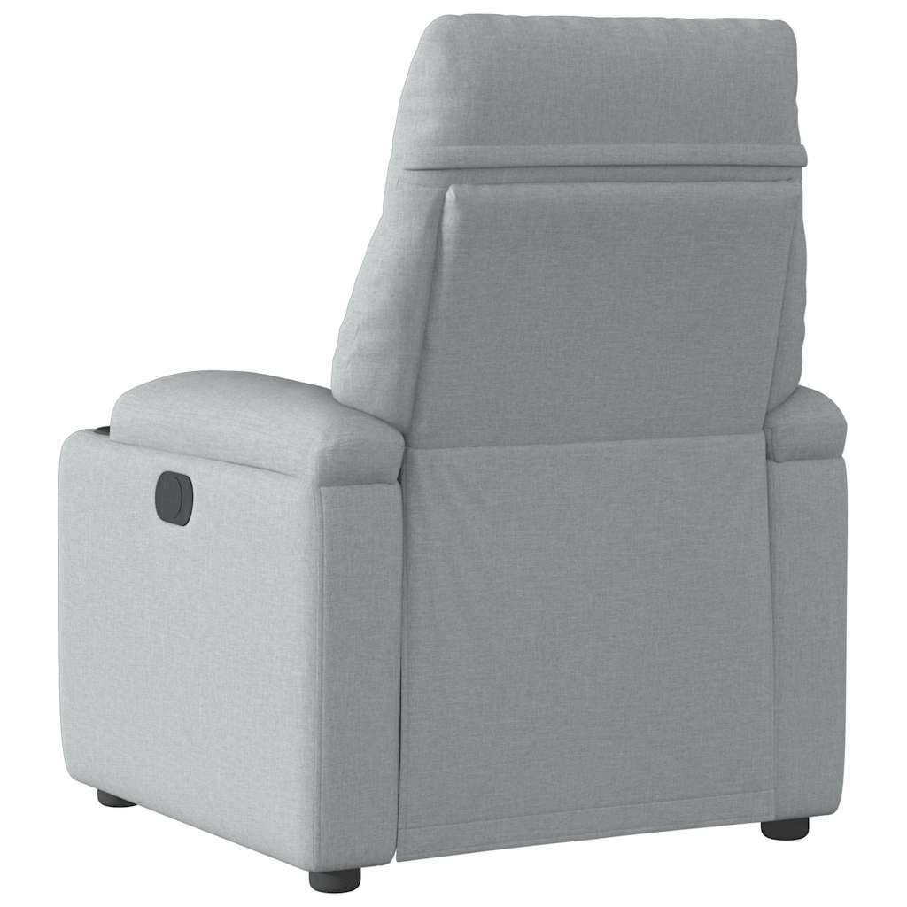 Polohovací Křeslo Světle Šedé Textil