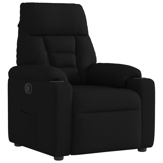 Polohovací Křeslo Černé Textil