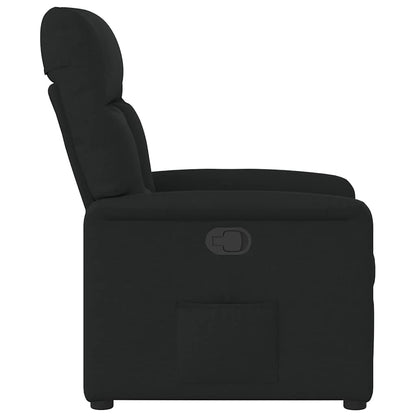 Polohovací Křeslo Černé Textil