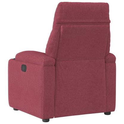 Polohovací Křeslo Vínové Textil