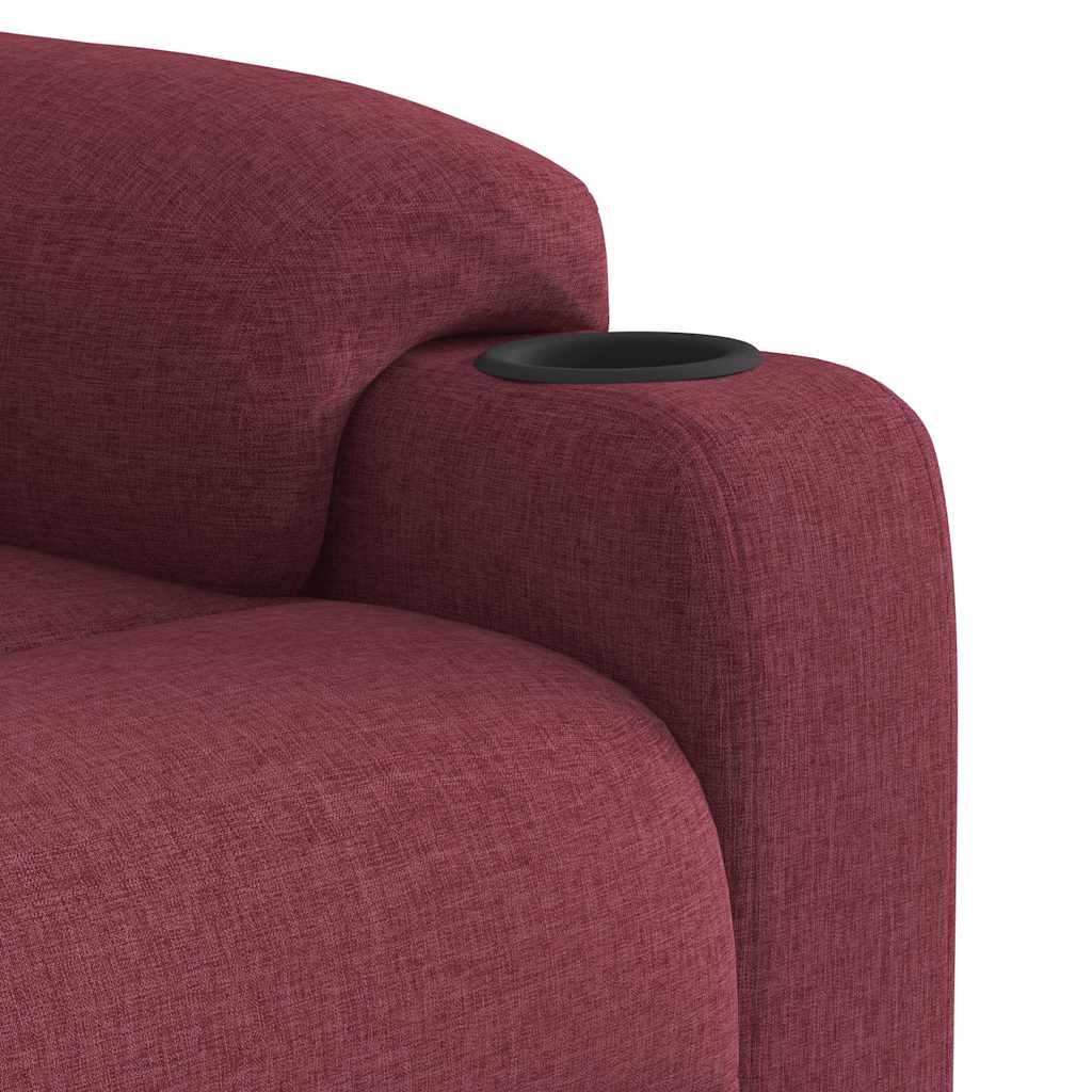Polohovací Křeslo Vínové Textil