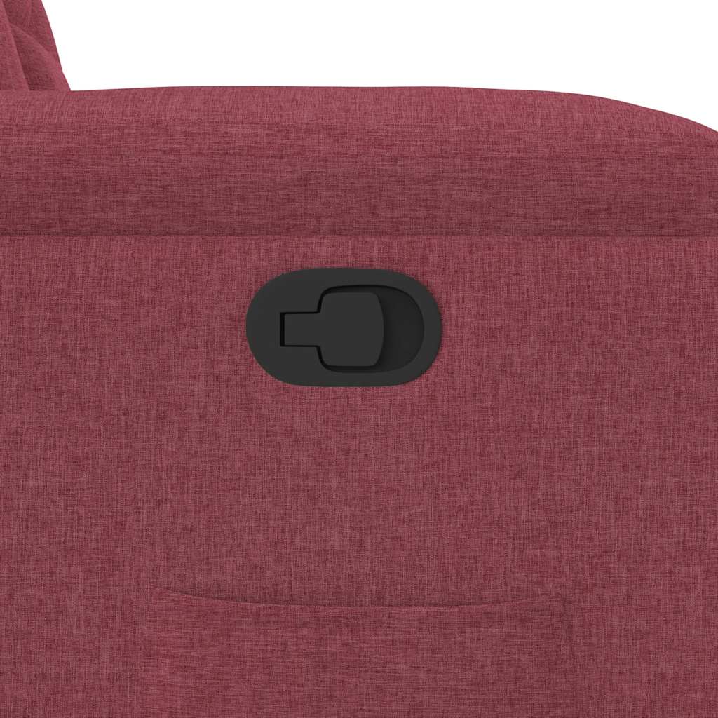 Polohovací Křeslo Vínové Textil