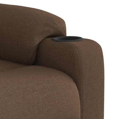 Polohovací Křeslo Hnědé Textil